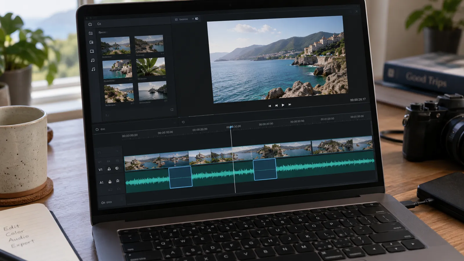 Cutting silent gaps from a video timeline using the audio waveform.